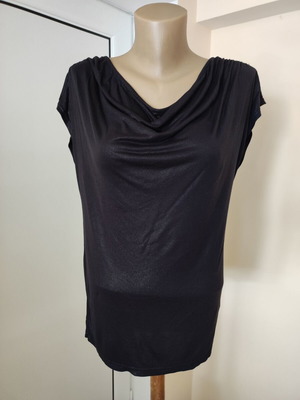 H&M Luxury Shiny Relaxed Fit Cap Sleeve Blouse Size XS like new