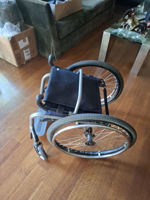 Meyra lightweight wheelchair with folding backrest