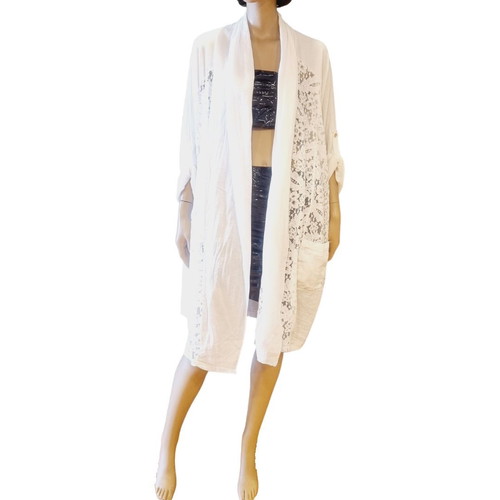 Shirt one size white with lace, new