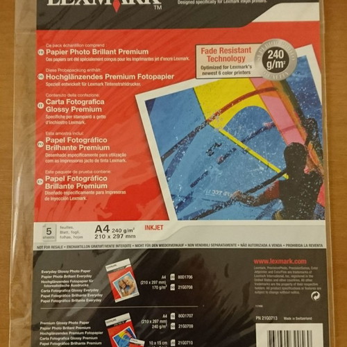 Photo paper sheets new for inkjet printers, pack of 65 sheets