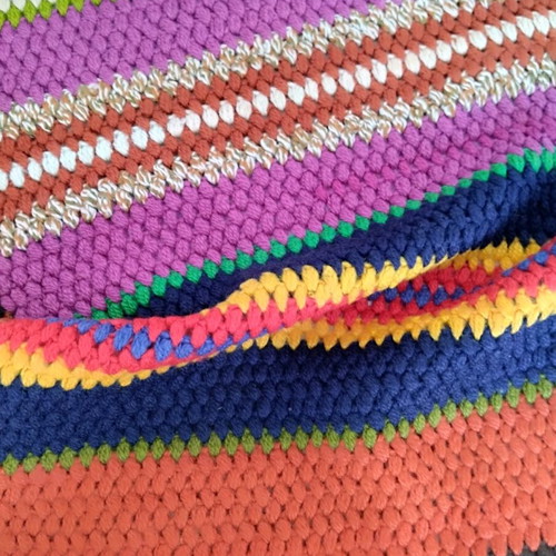 Handmade knitted throw like new, large, 390x50 cm