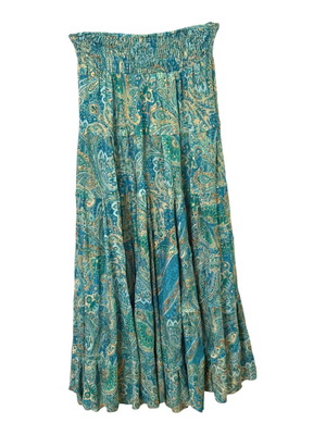Silk skirt with Paisley print