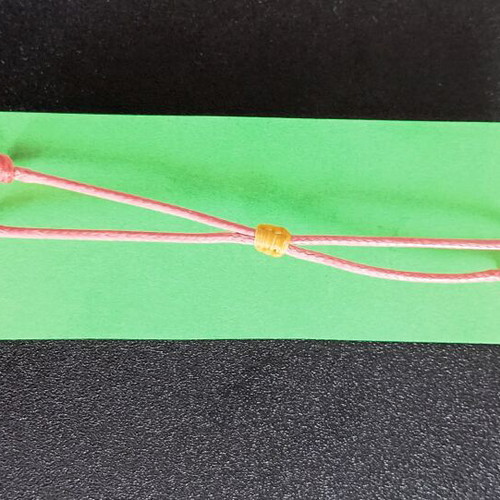 Macrame tulip bracelet new, green and yellow