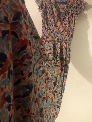 Floral maxi dress Celestino like new, elastic waist, ruffled sleeves