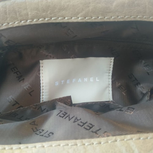 Stefanel shoulder bag used, brown leather and wool