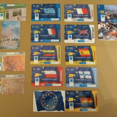 Collection of 220+ single phone cards used, over 10 years