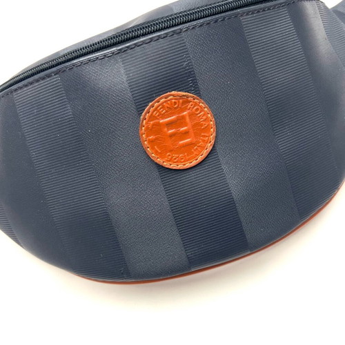Fendi classic striped vintage belt bag used, gray