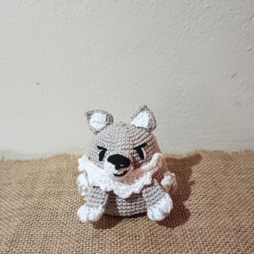 Reversible knitted doll Little Red Riding Hood and the Wolf