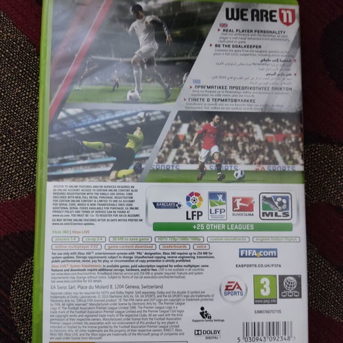 Fifa 11 Xbox 360 used with manual
