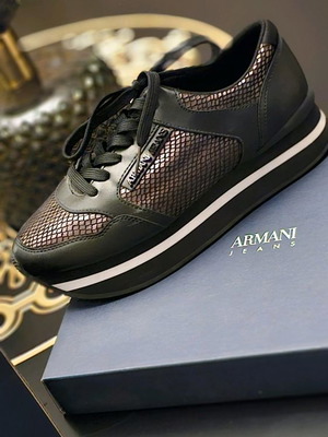 Armani sneakers μεταχειρισμένα, μέγεθος 39, μαύρα αθλητικά