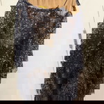 Blue black ponytails dress
