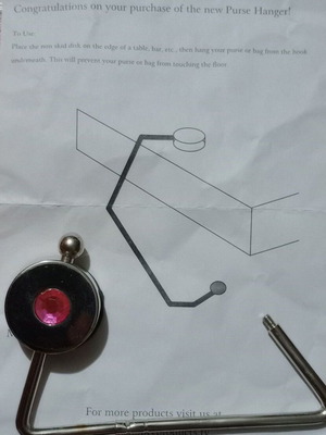 Purse hanger hook for bag support new