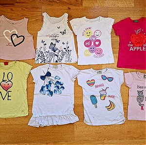 8 Μπλούζες καλοκαιρινές κορίτσι 2-3 ετών