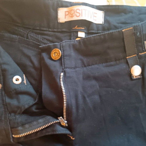 Positive flared pants black like new with cargo safari style