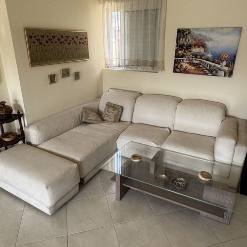 Corner sofa white used, dimensions 2.40 x 2.00 m