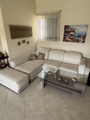 Corner sofa white used, dimensions 2.40 x 2.00 m