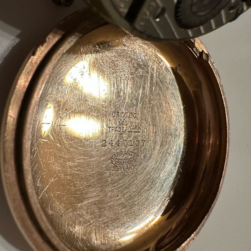 Hamilton gold pocket watch used with chain