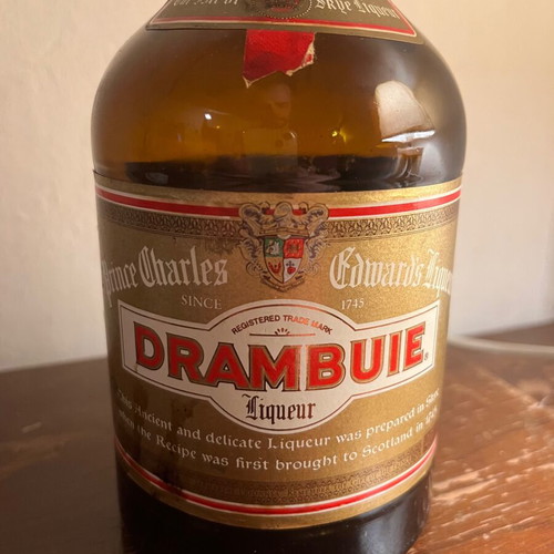 Drambuie Liqueur bottle vintage empty, used, collectible