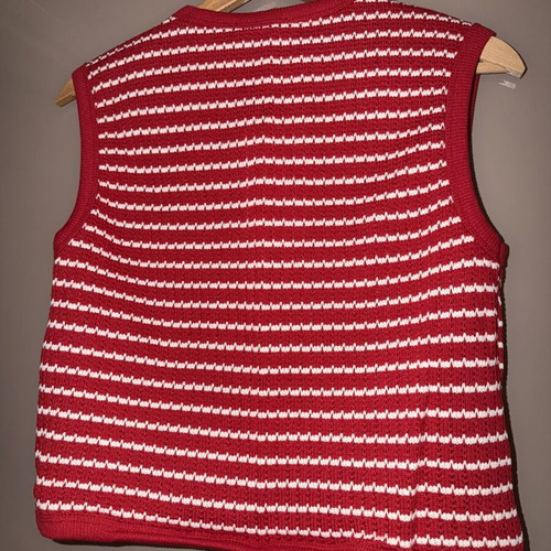 Zara summer vest new, white and red, size M