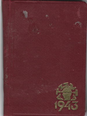 Ατζέντα Κατοχής μεταχειρισμένη 1943 με σημειώσεις στο εσωτερικό