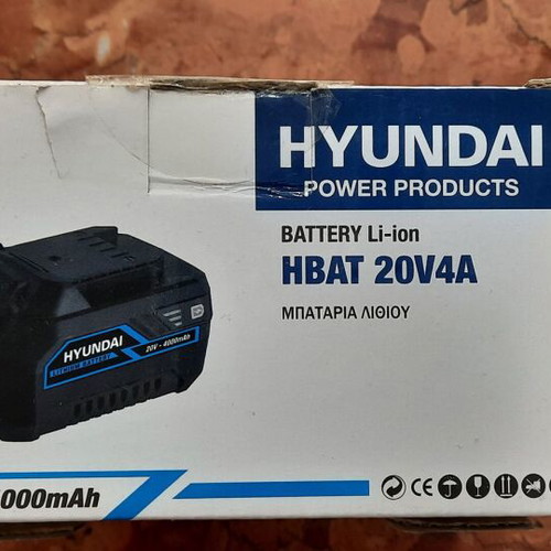 Hyundai Lithium Battery HBAT 20V4A and Charger HCBAT 2-4A used set