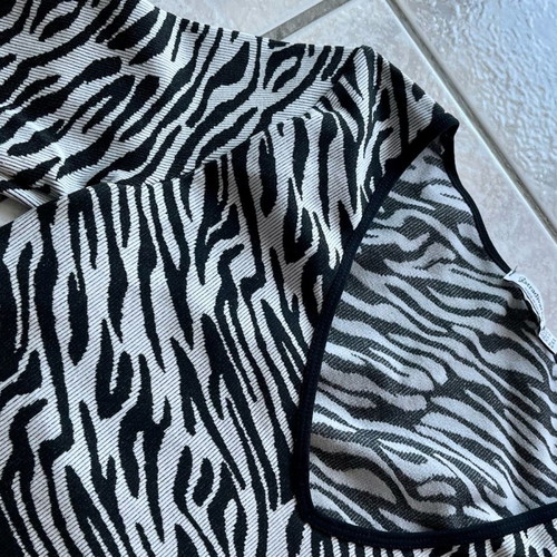 Zebra blouse with V neckline size Small to Medium
