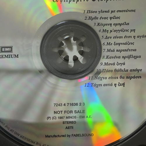 Aleka Kanellidou Afieromeno Exairetika CD like new, entechno