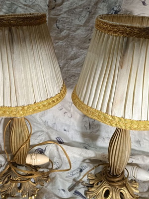 Две бронзови нощни лампи употребявани