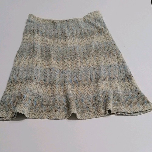 Midi skirt handmade new, alpha line, beige and gold