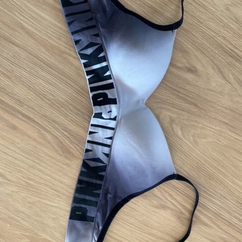 Pink sports bra Victoria's Secret used, size XS/S, black and grey