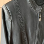 Leather jacket black used, size M