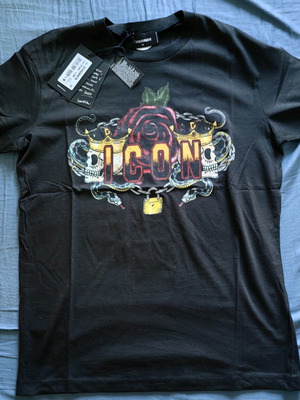 Dsquared2 T-shirt new, unisex, with print, black