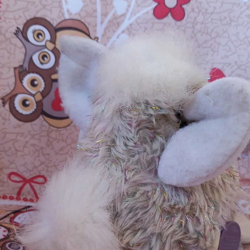 Glitter Furby Champagne 1998 used, working with neon green eyes