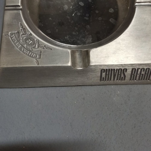 Aluminum ashtray like new, large size, branded company