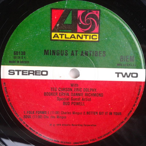 Mingus At Antibes vinyl record used, jazz