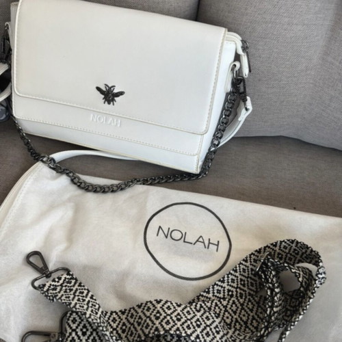 Nolah Eva white crossbody bag like new, quality leatherette