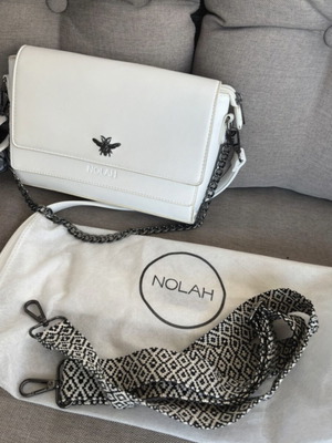 Nolah Eva white crossbody bag like new, quality leatherette