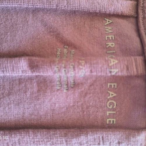 American Eagle lilac ribbed blouse like new, size S