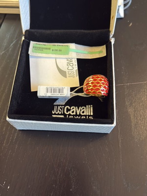 Just Cavalli ring size 51 new, red and gold