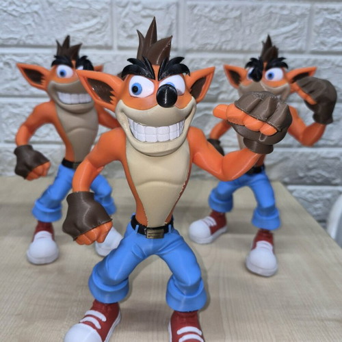 Crash Bandicoot handmade 3D printed figures, new