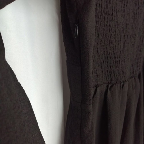 Gina Tricot midi dress with puff sleeves size S like new, black