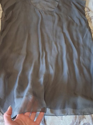 Polo Ralph Lauren tunic blouse with mulberry silk like new, gray