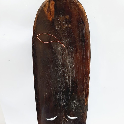 Large African hand-carved wooden mask, vintage 1990s