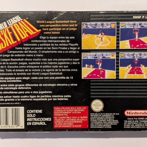 World League Basketball SNES used, Greek instructions