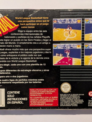 World League Basketball SNES used, Greek instructions