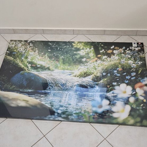 Canvas print with vibrant nature scene, 140x90 cm