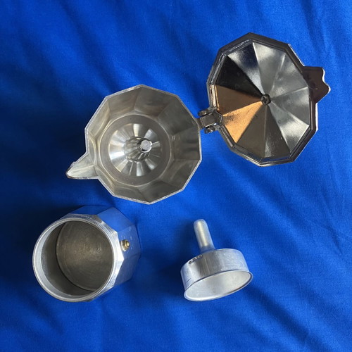 Aluminum stovetop espresso maker, 3-piece, 200ml