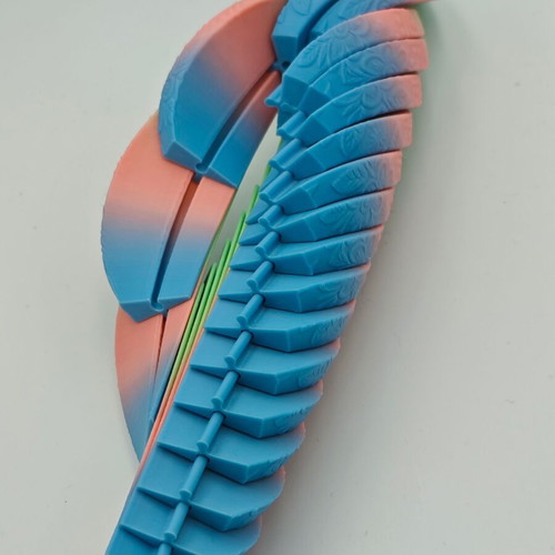 3D Printed Articulated Easter Egg Fidget New Rainbow PLA