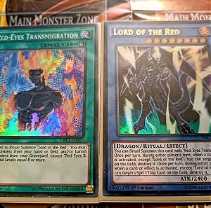 lord of the red ultra rare, red-eyes transmigration ritual  super rare