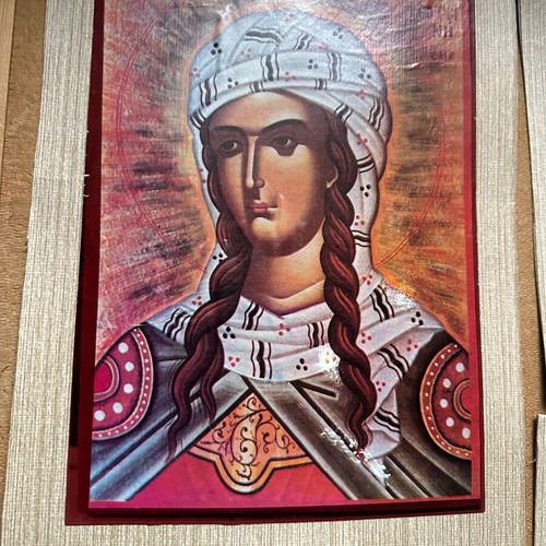 Religious images on cardboard like new, pack of 5